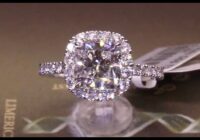 #91148 | T2.98ct | Cushion Halo with Diamond Shoulders | Set in Platinum