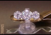 #91053 | T0.59ct | Twenty One Round Brilliant Cluster Diamond Ring | Set in 18ct Yellow Gold