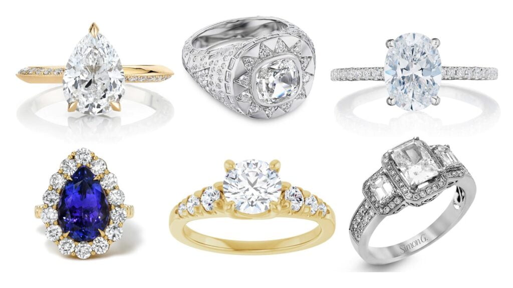 Emerging Engagement Ring Trends: Fancy Shapes, Multiple Stones, and Rise of Lab-Grown Diamonds.