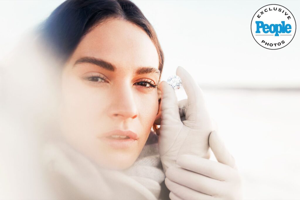 Lily James Remarkable Natural Diamond Council Campaign in -40 Degree Temps